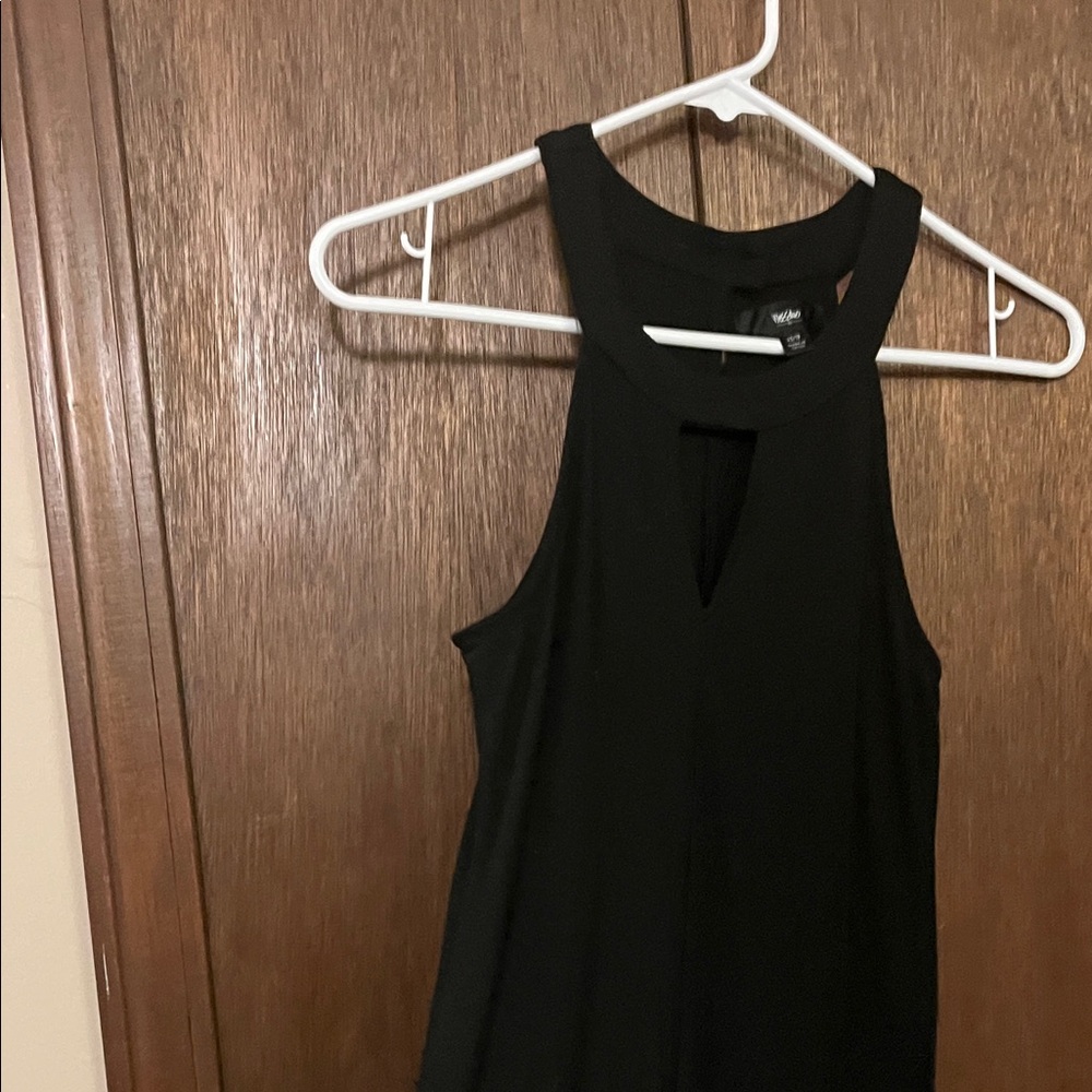 Mossimo Supply Co. Black Asymmetrical Dress Halter Dress XS/TP - Picture 5 of 8